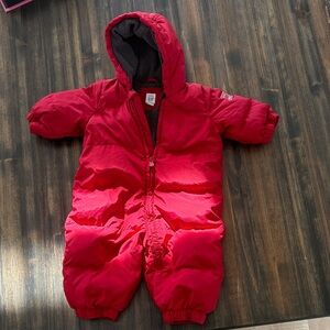 GAP Red Baby Snowsuit with Hood